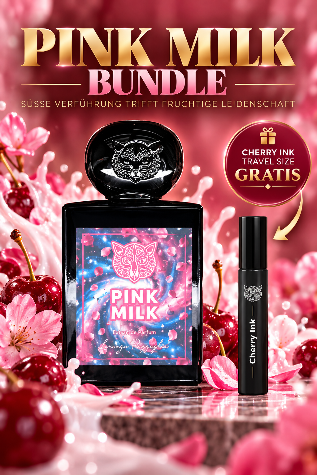 Pink Milk Extrait 50ml + Cherry Ink 10ml gratis